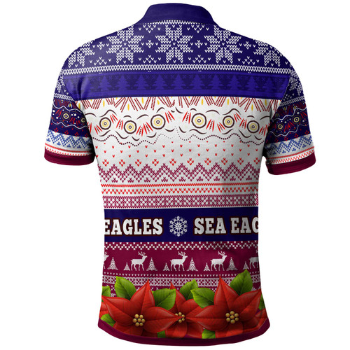 Australia Sea Eagles Chrstmas Polo Shirt - Custom Australia Sea Eagles Ugly Christmas Knitted Polo Shirt Australia Sea Eagles Chrstmas Polo Shirt - Custom Australia Sea Eagles Ugly Christmas Knitted Polo Shirt