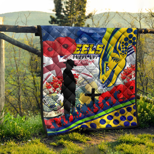 Parramatta Eels Anzac Day Quilt - Custom Remembrance Lest We Forget Parramatta Eels With Anzac Poppy Watercolour Style Parramatta Eels Anzac Day Quilt - Custom Remembrance Lest We Forget Parramatta Eels With Anzac Poppy Watercolour Style