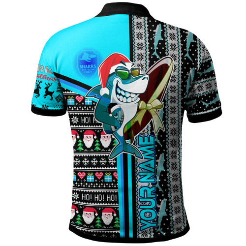 Cronulla Polo Shirt - Custom Cronulla Christmas With Snowflakes And Ball Polo Shirt Cronulla Polo Shirt - Custom Cronulla Christmas With Snowflakes And Ball Polo Shirt