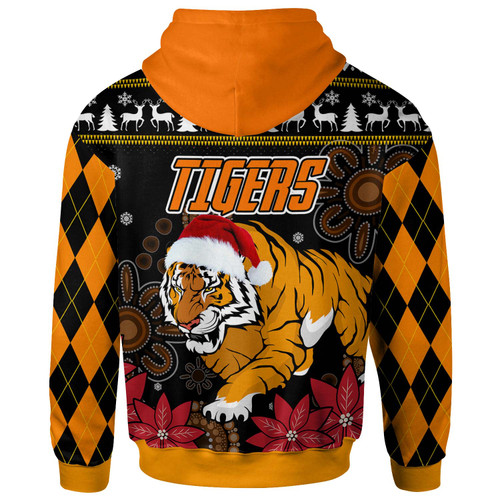 Wests Tigers Christmas Hoodie - Custom Wests Tigers Merry Christmas Aboriginal Inspired Hoodie Wests Tigers Christmas Hoodie - Custom Wests Tigers Merry Christmas Aboriginal Inspired Hoodie