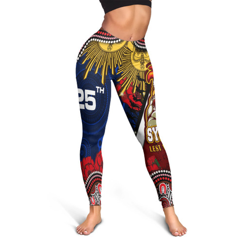 Australia Sydney Anzac Legging - Anzac Day Sydney Aboriginal Inspired Legging Australia Sydney Anzac Legging - Anzac Day Sydney Aboriginal Inspired Legging