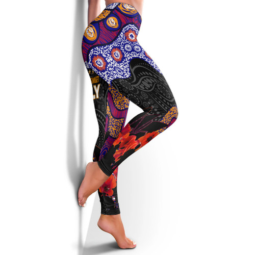 Australia Sea Eagles Anzac Legging - Lest We Forget Aboriginal Inspired Patterns Australia Sea Eagles Anzac Legging - Lest We Forget Aboriginal Inspired Patterns