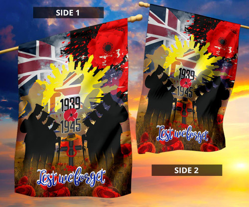 Australia Anzac Day Flag - World War II 1939 -1945 Anzac Day Commemoration Poppy Flag Australia Anzac Day Flag - World War II 1939 -1945 Anzac Day Commemoration Poppy Flag