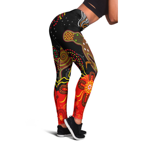 Australia Leggings - Aboriginal Inspired Naidoc Week Dot Painting Style Australia Leggings - Aboriginal Inspired Naidoc Week Dot Painting Style