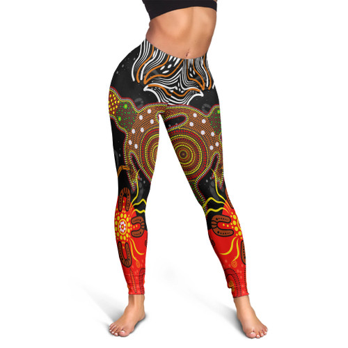 Australia Leggings - Aboriginal Inspired Naidoc Week Dot Painting Style Australia Leggings - Aboriginal Inspired Naidoc Week Dot Painting Style