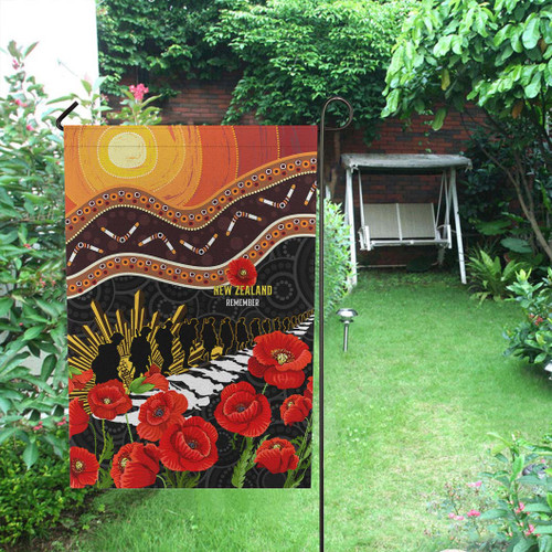 New Zealand Anzac Day Flag - Custom Personalised Remembrance with Poppy Flower Anzac New Zealand Anzac Day Flag - Custom Personalised Remembrance with Poppy Flower Anzac