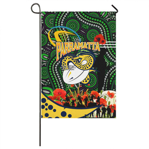 Parramatta Eels Flag - Anzac Day Remembrance Aboriginal Inspired Parramatta Eels Flag