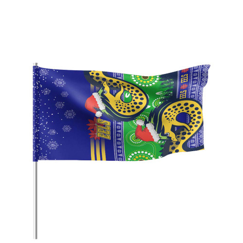 Parramatta Eels Flag - Xmas Parramatta Eels Aboriginal Inspired and Ugly Style Flag