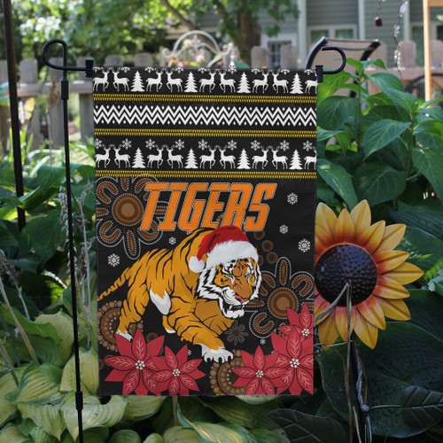 Wests Tigers Flag - Wests Tigers Ugly Christmas and Aboriginal Inspired Patterns Flag Wests Tigers Flag - Wests Tigers Ugly Christmas and Aboriginal Inspired Patterns Flag
