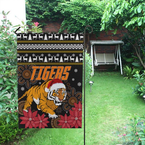 Wests Tigers Flag - Wests Tigers Ugly Christmas and Aboriginal Inspired Patterns Flag Wests Tigers Flag - Wests Tigers Ugly Christmas and Aboriginal Inspired Patterns Flag