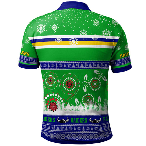 Canberra Raiders Christmas Polo Shirt - Custom Canberra Raiders Ugly Christmas And Aboriginal Inspired Patterns Polo Shirt Canberra Raiders Christmas Polo Shirt - Custom Canberra Raiders Ugly Christmas And Aboriginal Inspired Patterns Polo Shirt