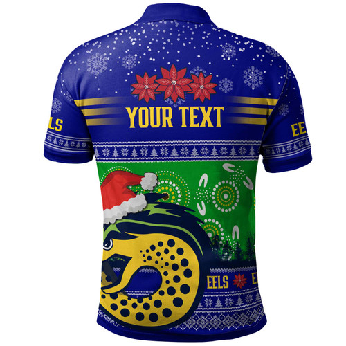 Parramatta Eels Christmas Polo Shirt - Custom Parramatta Eels Ugly Christmas And Aboriginal Inspired Patterns Polo Shirt Parramatta Eels Christmas Polo Shirt - Custom Parramatta Eels Ugly Christmas And Aboriginal Inspired Patterns Polo Shirt