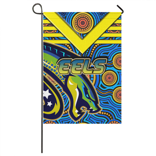 Parramatta Eels Flag - Electric Eel With Aboriginal Inspired Patterns Flag