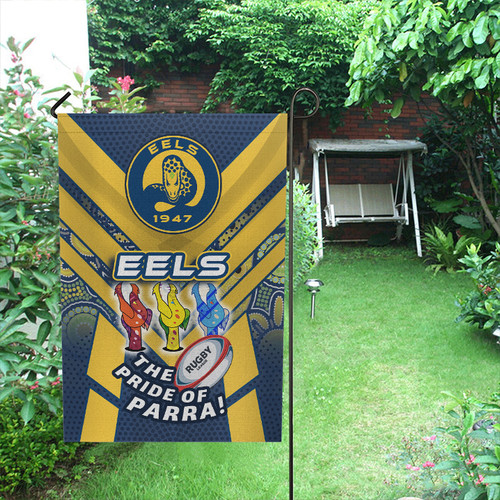 Parramatta Eels Flag - Go Parra Parramatta Eels Aboriginal Inspired Patterns Flag Parramatta Eels Flag - Go Parra Parramatta Eels Aboriginal Inspired Patterns Flag
