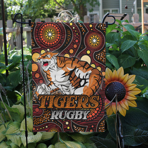 Wests Tigers Flag - Wests Tigers Aboriginal Inspired Indigenous Sport Style Flag