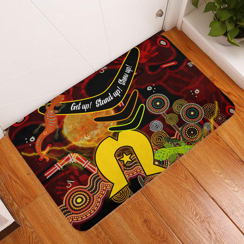Australia Aboriginal Inspired Door Mat - Australia Boomerang Naidoc Week and Torres Strait Door Mat Australia Aboriginal Inspired Door Mat - Australia Boomerang Naidoc Week and Torres Strait Door Mat