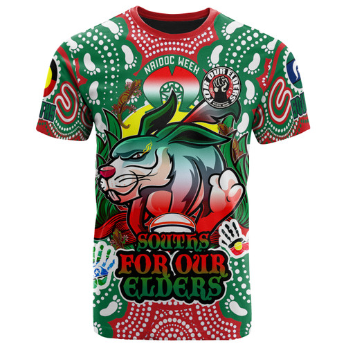 South Sydney Rabbitohs Naidoc T-Shirt - Custom Souths Super Bunny Naidoc Week For Our Elders Aboriginal Inspired T-shirt South Sydney Rabbitohs Naidoc T-Shirt - Custom Souths Super Bunny Naidoc Week For Our Elders Aboriginal Inspired T-shirt