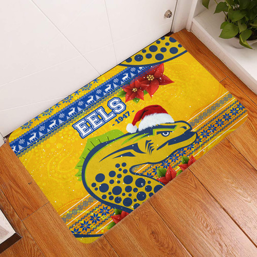 Parramatta Eels Christmas Door Mat - Parramatta Eels Xmas with Aboriginal Inspired Door Mat Parramatta Eels Christmas Door Mat - Parramatta Eels Xmas with Aboriginal Inspired Door Mat
