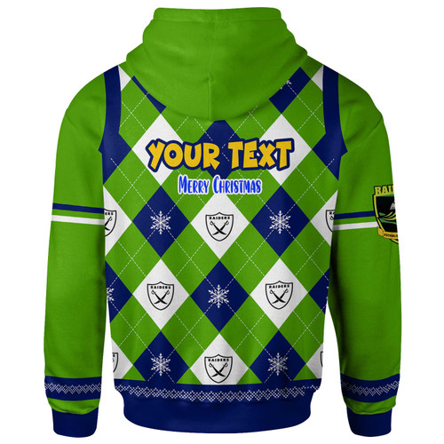 Canberra Raiders Christmas Hoodie - Custom Canberra Raiders Xmas Argyle Style Hoodie Canberra Raiders Christmas Hoodie - Custom Canberra Raiders Xmas Argyle Style Hoodie