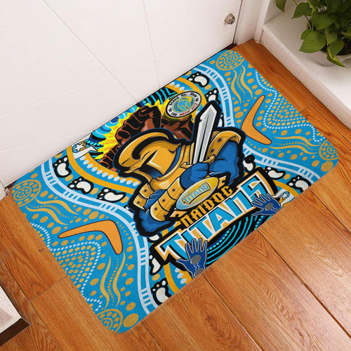 Gold Coast Naidoc Week Door Mat - Custom Gold Coast Ball Get up! Stand up! Show up!