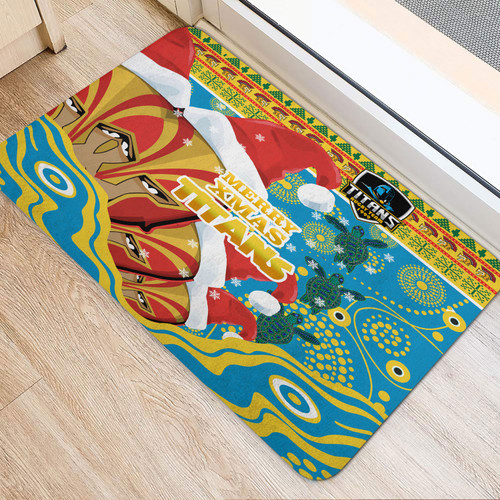 Gold Coast Christmas Door Mat - Custom Merry Gold Coast Christmas Indigenous Patterns Gold Coast Christmas Door Mat - Custom Merry Gold Coast Christmas Indigenous Patterns