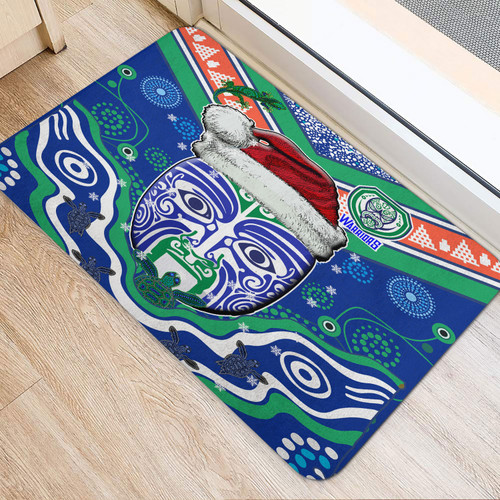 New Zealand Christmas Door Mat - Custom Merry New Zealand Christmas Indigenous Patterns New Zealand Christmas Door Mat - Custom Merry New Zealand Christmas Indigenous Patterns