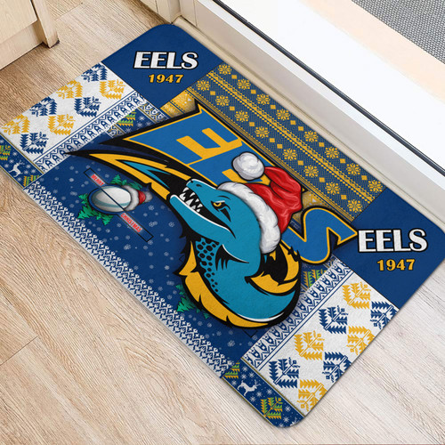Parramatta Eels Door Mat - Christmas Snowflakes Parramatta Eels Mascot Door Mat Parramatta Eels Door Mat - Christmas Snowflakes Parramatta Eels Mascot Door Mat