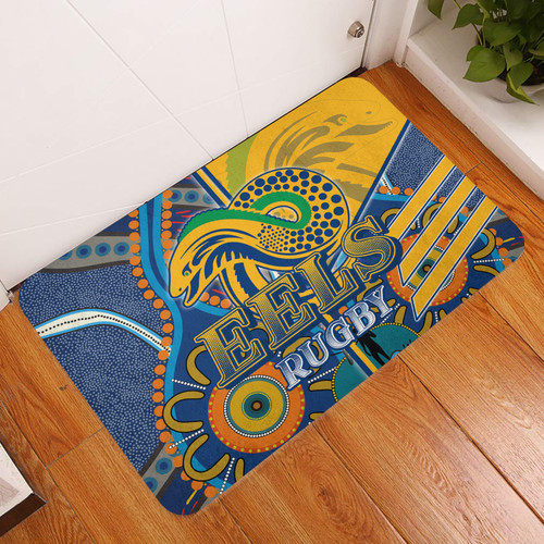 Parramatta Eels Door Mat - Parramatta Eels Logo Aboriginal Inspired Sport Style Door Mat Parramatta Eels Door Mat - Parramatta Eels Logo Aboriginal Inspired Sport Style Door Mat