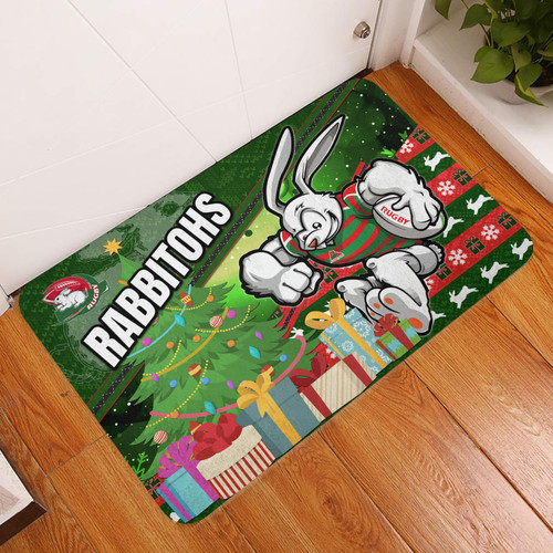 South Sydney Rabbitohs Door Mat - Christmas Tree Rabbit Ball Door Mat South Sydney Rabbitohs Door Mat - Christmas Tree Rabbit Ball Door Mat