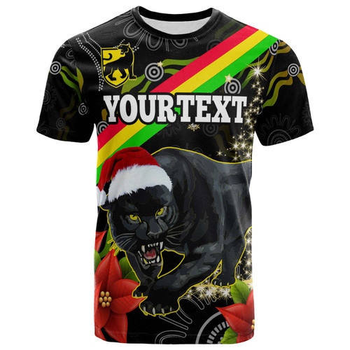 Penrith Panthers Christmas T-shirt - Custom Penrith Panthers Aboriginal Inspired Xmas T-shirt Penrith Panthers Christmas T-shirt - Custom Penrith Panthers Aboriginal Inspired Xmas T-shirt