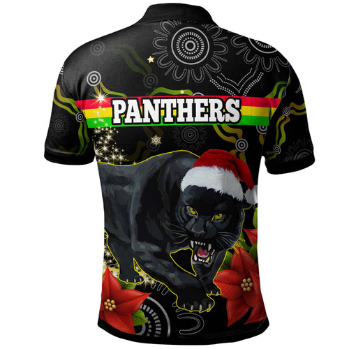Penrith Panthers Christmas Polo Shirt - Custom Penrith Panthers Aboriginal Inspired Xmas Polo Shirt Penrith Panthers Christmas Polo Shirt - Custom Penrith Panthers Aboriginal Inspired Xmas Polo Shirt
