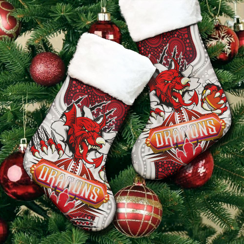 Illawarra and St George Christmas Stocking - Indigenous Super Illawarra and St George Scratch Style Illawarra and St George Christmas Stocking - Indigenous Super Illawarra and St George Scratch Style