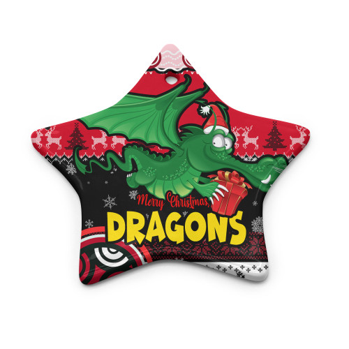 St. George Illawarra Dragons Christmas Ornaments - Custom Dragon Aboriginal Inspired Xmas Ornaments St. George Illawarra Dragons Christmas Ornaments - Custom Dragon Aboriginal Inspired Xmas Ornaments