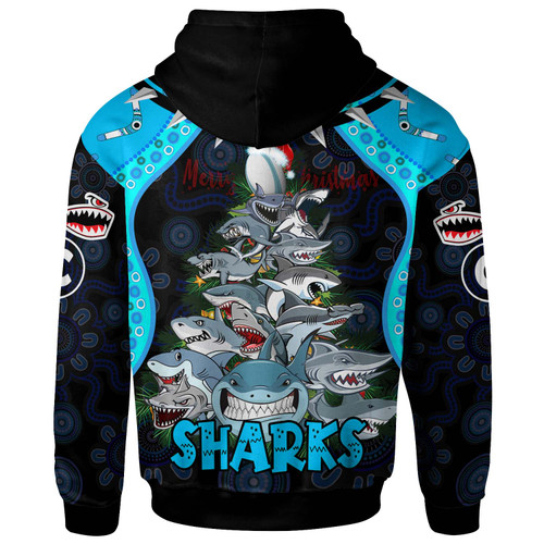 Cronulla-Sutherland Sharks Christmas Hoodie - Custom Cronulla-Sutherland Sharks Aboriginal Inspired Xmas Team 15 Players Hoodie Cronulla-Sutherland Sharks Christmas Hoodie - Custom Cronulla-Sutherland Sharks Aboriginal Inspired Xmas Team 15 Players Hoodie
