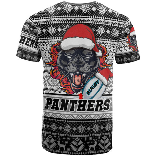 Penrith Panthers T-shirt - Custom Penrith Panthers Mascot Knitted Christmas Patterns T-shirt Penrith Panthers T-shirt - Custom Penrith Panthers Mascot Knitted Christmas Patterns T-shirt