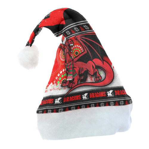 St.George Rugby Christmas Hat - St.George Aboriginal Inspired Xmas Ugly Knitted Christmas Hat