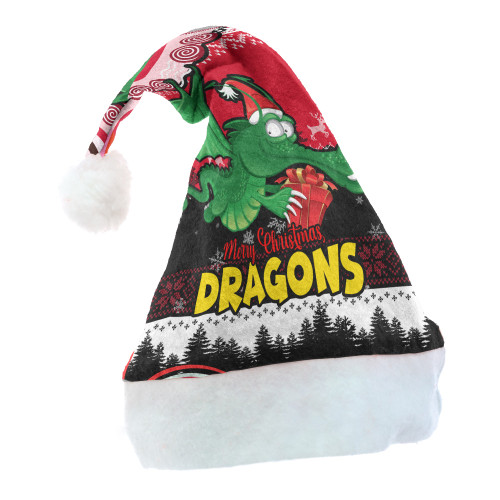 St.George Rugby Christmas Hat - St.George Christmas Dragons Aboriginal Inspired Christmas Hat