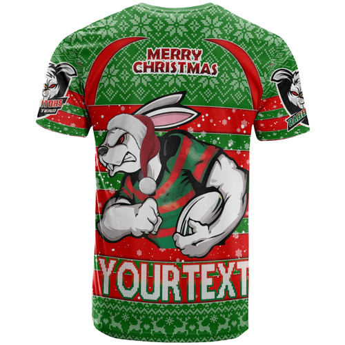 South Sydney Rabbitohs T-shirt - South Sydney Rabbitohs Merry Christmas With Snowflake Pattern T-shirt South Sydney Rabbitohs T-shirt - South Sydney Rabbitohs Merry Christmas With Snowflake Pattern T-shirt