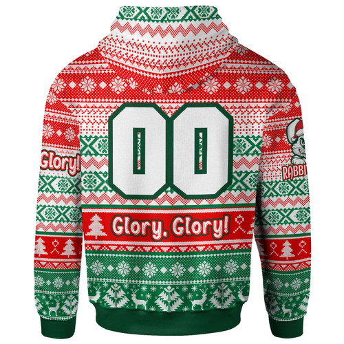 South Sydney Rabbitohs Hoodie - Custom Rabbitohs Glory, Glory! Knitted Christmas Hoodie South Sydney Rabbitohs Hoodie - Custom Rabbitohs Glory, Glory! Knitted Christmas Hoodie