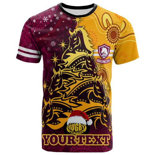 Brisbane Broncos Christmas T-shirt - Custom Brisbane Broncos Tree Teammates Aboriginal Inspired Xmas T-shirt Brisbane Broncos Christmas T-shirt - Custom Brisbane Broncos Tree Teammates Aboriginal Inspired Xmas T-shirt