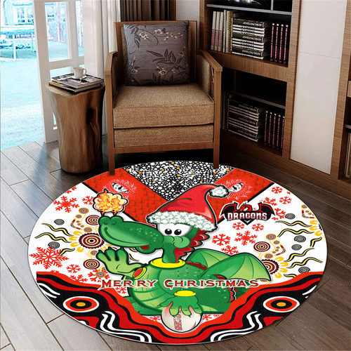 Illawarra and St George Christmas Round Rug - Custom Christmas Green Illawarra and St George Indigenous Round Rug Illawarra and St George Christmas Round Rug - Custom Christmas Green Illawarra and St George Indigenous Round Rug