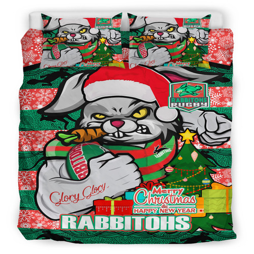 Souths Christmas Custom Bedding Set - Merry Christmas Super Souths With Ball And Patterns Duvet Cover Souths Christmas Custom Bedding Set - Merry Christmas Super Souths With Ball And Patterns Duvet Cover