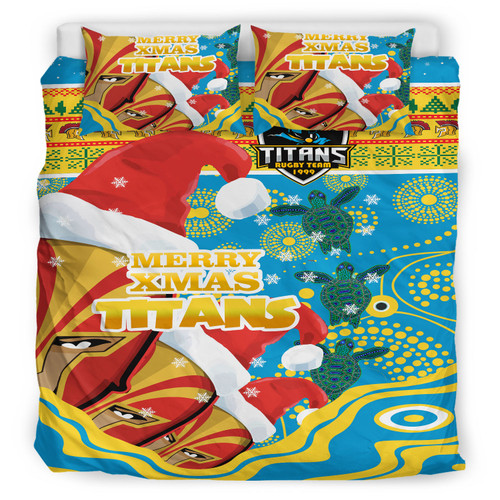 Gold Coast Christmas Bedding Set - Custom Merry Gold Coast Christmas Indigenous Duvet Cover Gold Coast Christmas Bedding Set - Custom Merry Gold Coast Christmas Indigenous Duvet Cover
