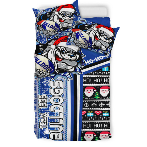 Canterbury-Bankstown Christmas Bedding Set - Custom Scratch Canterbury-Bankstown Christmas With Snowflakes Ho Ho Ho Bedding Set Canterbury-Bankstown Christmas Bedding Set - Custom Scratch Canterbury-Bankstown Christmas With Snowflakes Ho Ho Ho Bedding Set