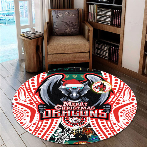 Illawarra and St George Christmas Round Rug - Merry Christmas Illawarra and St George Round Rug Illawarra and St George Christmas Round Rug - Merry Christmas Illawarra and St George Round Rug