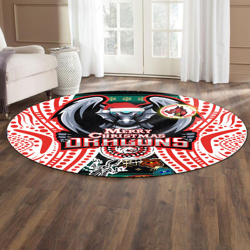 Illawarra and St George Christmas Round Rug - Merry Christmas Illawarra and St George Round Rug Illawarra and St George Christmas Round Rug - Merry Christmas Illawarra and St George Round Rug