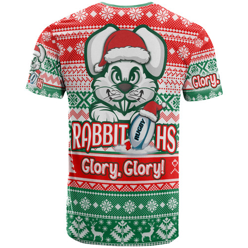 South Sydney Rabbitohs T-shirt - Custom Rabbitohs Glory, Glory! Knitted Christmas T-shirt South Sydney Rabbitohs T-shirt - Custom Rabbitohs Glory, Glory! Knitted Christmas T-shirt