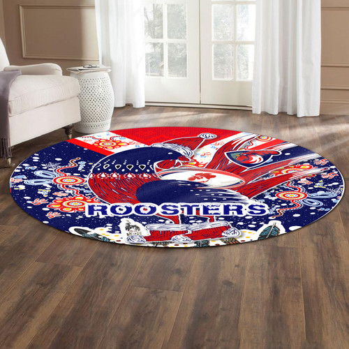 Sydney Christmas Round Rug - Custom Merry Christmas Sydney Indigenous Round Rug Sydney Christmas Round Rug - Custom Merry Christmas Sydney Indigenous Round Rug