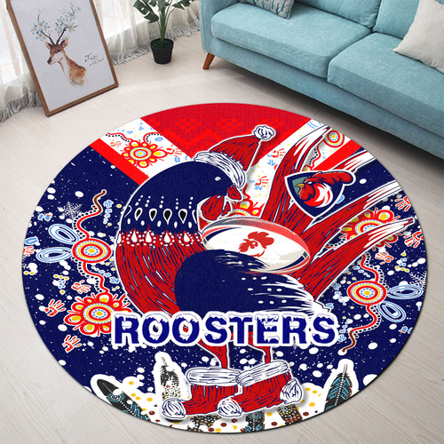 Sydney Christmas Round Rug - Custom Merry Christmas Sydney Indigenous Round Rug Sydney Christmas Round Rug - Custom Merry Christmas Sydney Indigenous Round Rug
