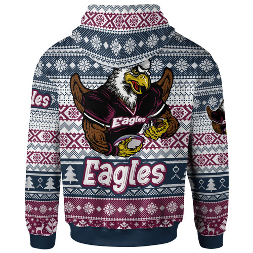 Australia Sea Eagles Hoodie - Custom Eagles Mascot Knitted Christmas Patterns Hoodie Australia Sea Eagles Hoodie - Custom Eagles Mascot Knitted Christmas Patterns Hoodie